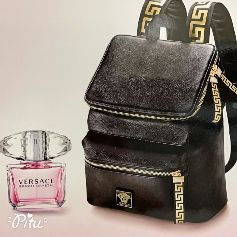 VERSACE GIFT SET - BRIGHT CRYSTAL PERFUME/ SUMMER BACKPACK- limited edition - Picture 12 of 15